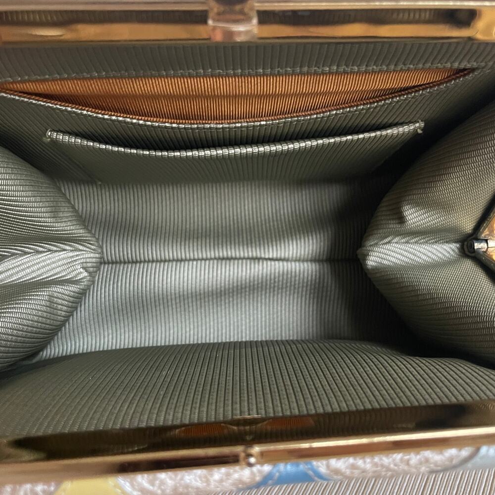 Vintage Stylecraft Miami Kisslock Frame Bag | 50s 60s Pastel Woven Rare - Picture 8 of 9